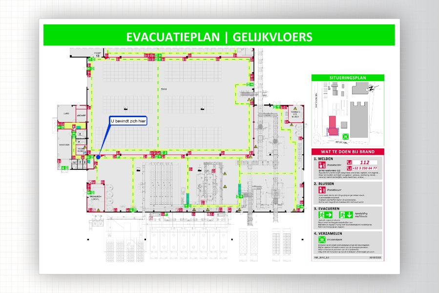 Exemple de plan d'évacuation