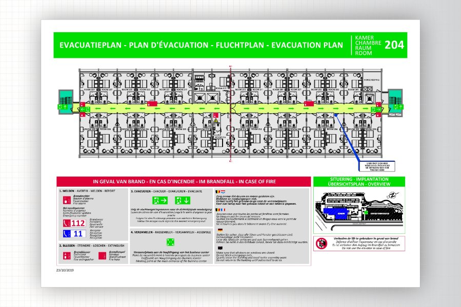 Exemple de plan d'évacuation