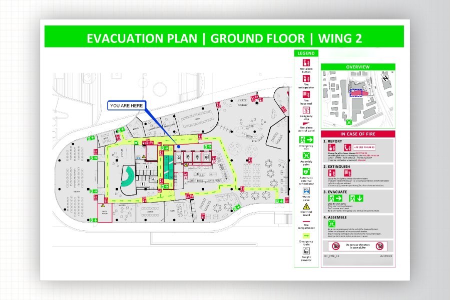 Exemple de plan d'évacuation